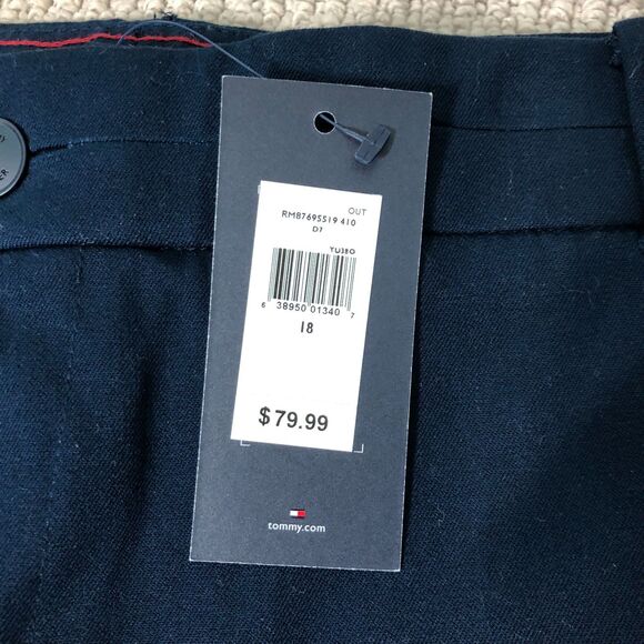 NEW Tommy Hilfiger Riley Chino Pants Womens Navy Blue Size 18 Stretch Skinny - Picture 3 of 10